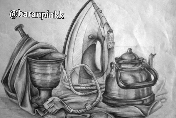 عکس طبیعت بی جان سیاه قلم