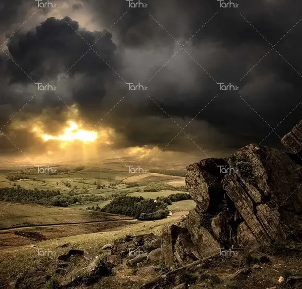 عکس با طبیعت غروب