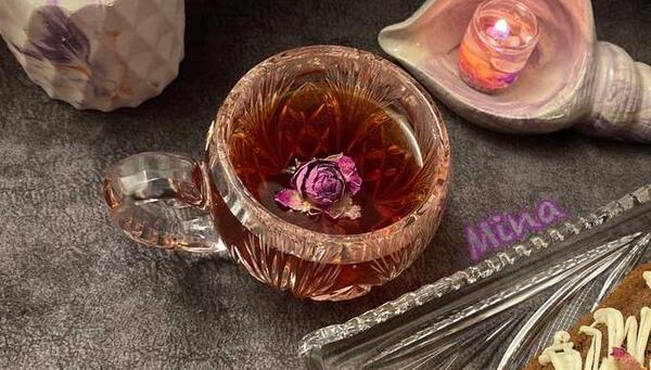 عکس چای گل رز