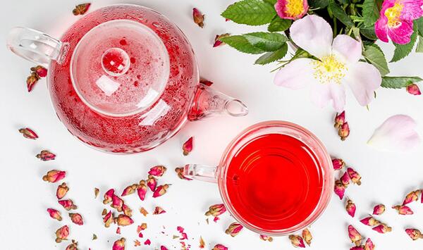 عکس چای گل رز