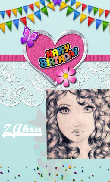 عکس زهرا جان تولدت مبارک رفیق