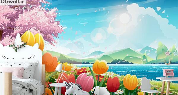 عکس کارتونی از طبیعت سبز