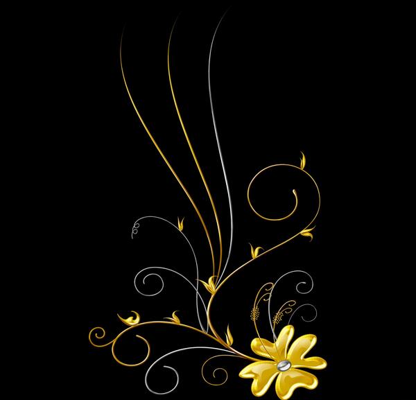عکس سیاه با گل