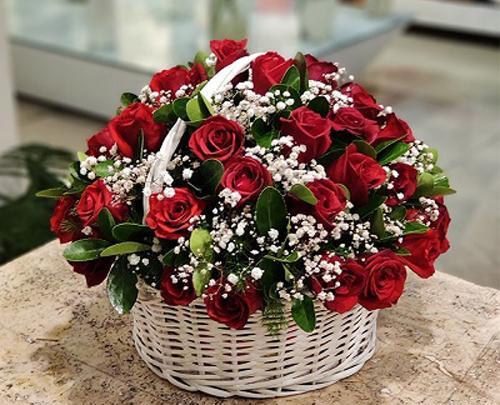 عکس سبد گل طبیعی زیبا