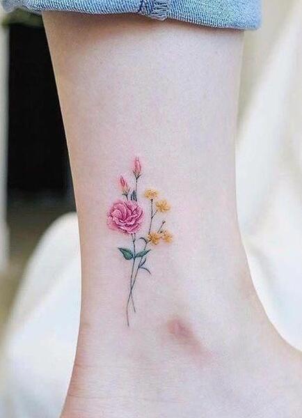 عکس گل کوچک برای تاتو