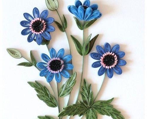 عکس گل کاغذی کاردستی