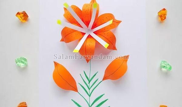 عکس گل کاغذی کاردستی