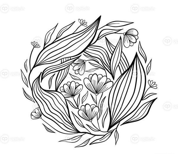عکس گل سیاه سفید برای طراحی