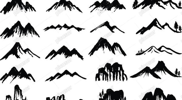 عکس سیاه سفید کوه