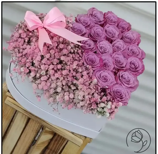 عکس گل ژیپسوفیلا و رز