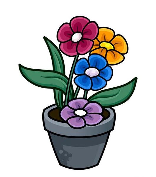 عکس گل کارتونی ساده