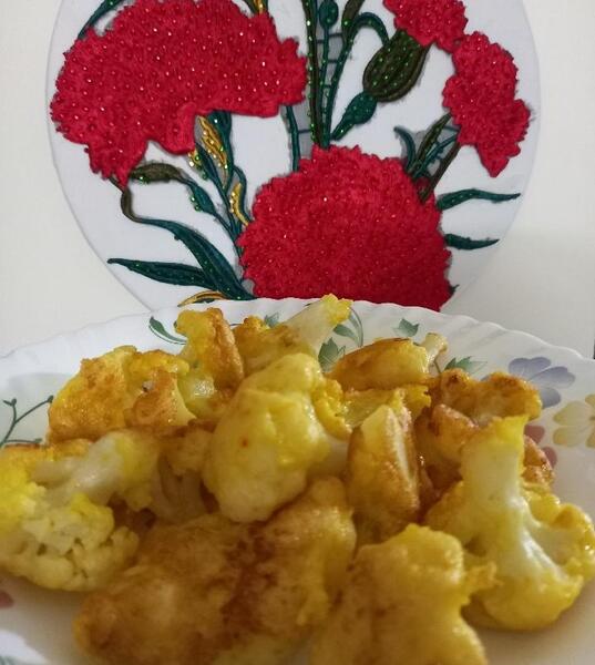 عکس گل کلم سرخ شده