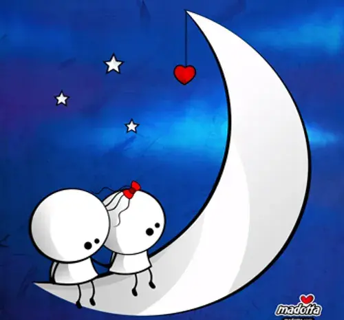 عکس عاشقانه نقاشی کارتونی