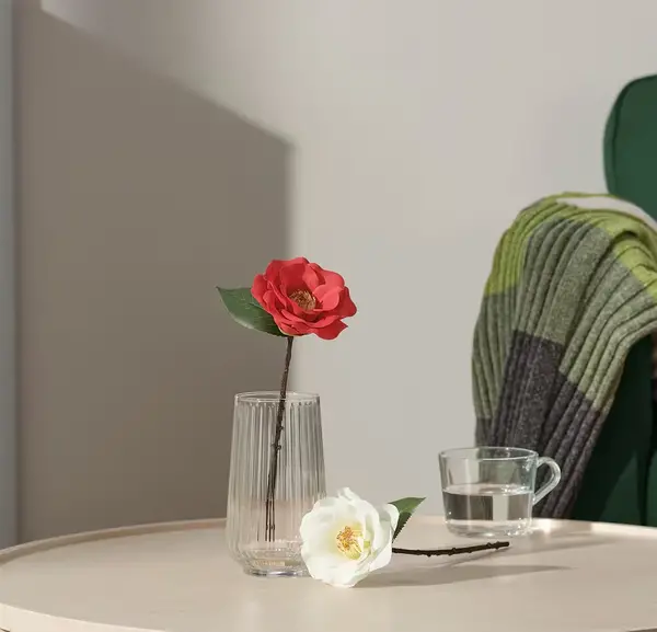 عکس گل کاملیای قرمز