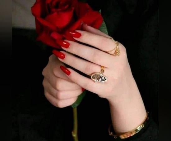 عکس دست دختر و گل برای پروفایل