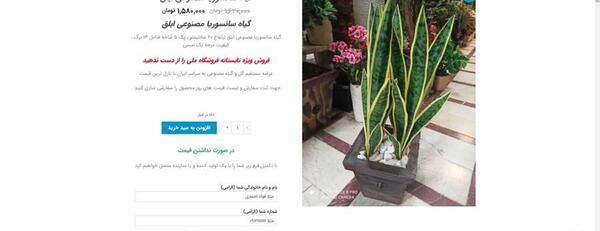 عکس گل سانسوریا مصنوعی
