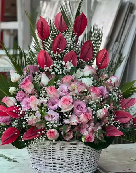 عکس سبد گل لاکچری