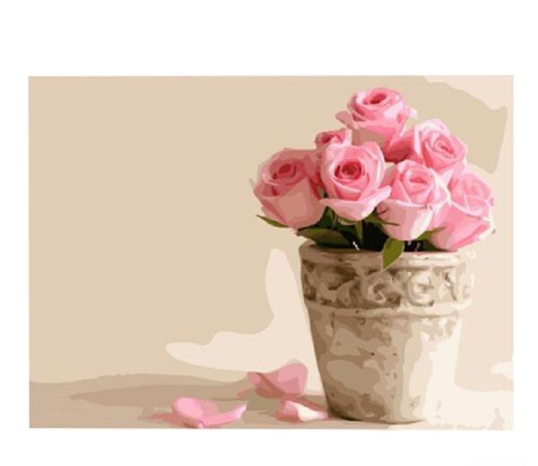 عکس گل و گلدان برای نقاشی