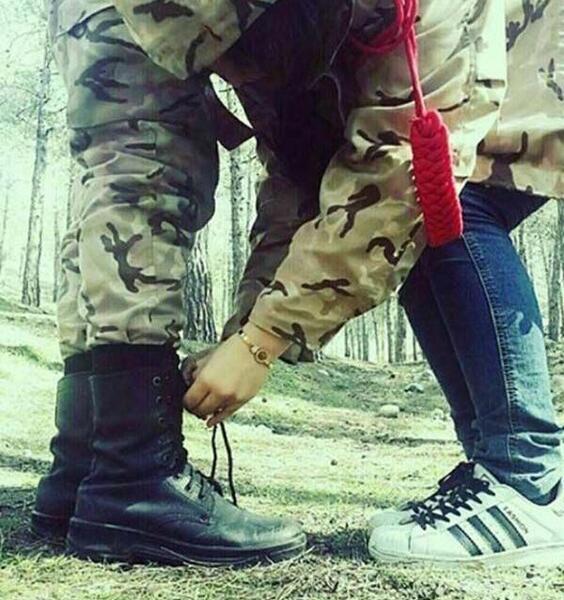 عکس سربازی عاشقانه دونفره بدون متن
