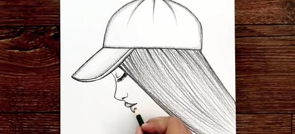 عکس سیاه قلم چهره زن