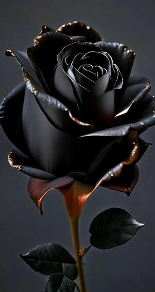 عکس گل مشکی پژمرده