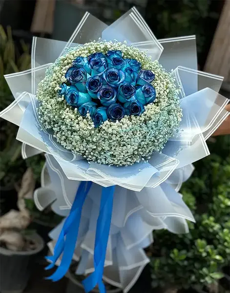 عکس دسته گل رز سبز