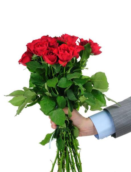 عکس دسته گل رز سبز