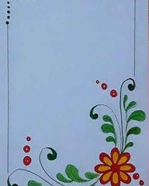 عکس حاشیه گل ساده