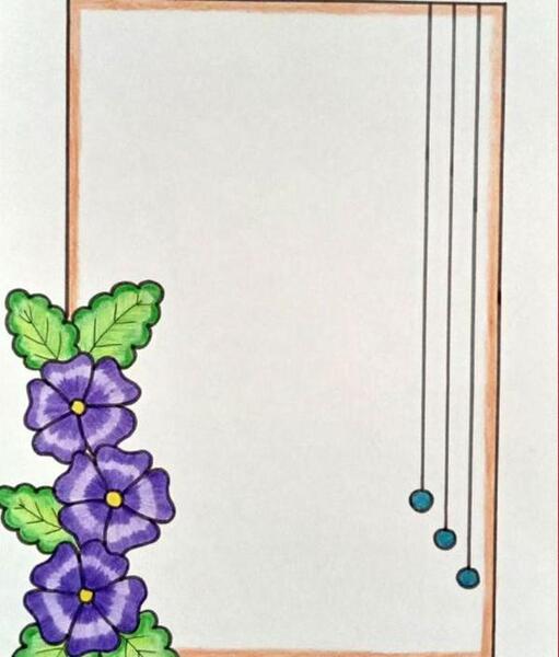 عکس حاشیه گل ساده