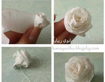 عکس گل کاغذی سفید