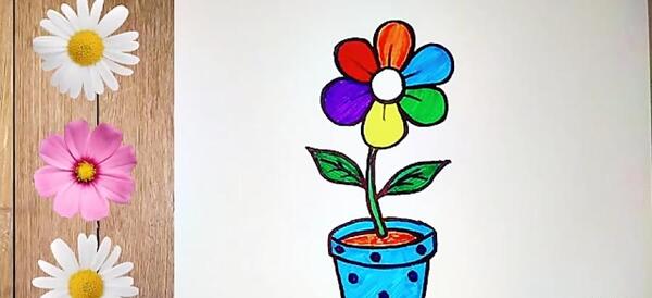 عکس گل کوچک نقاشی