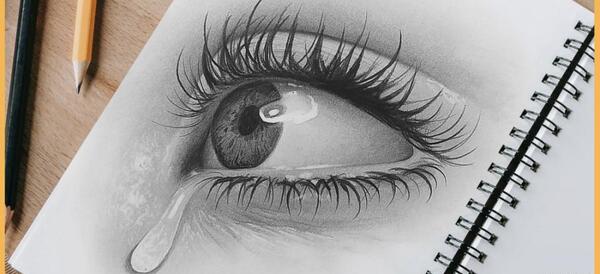 عکس طراحی چهره سیاه قلم حرفه ای