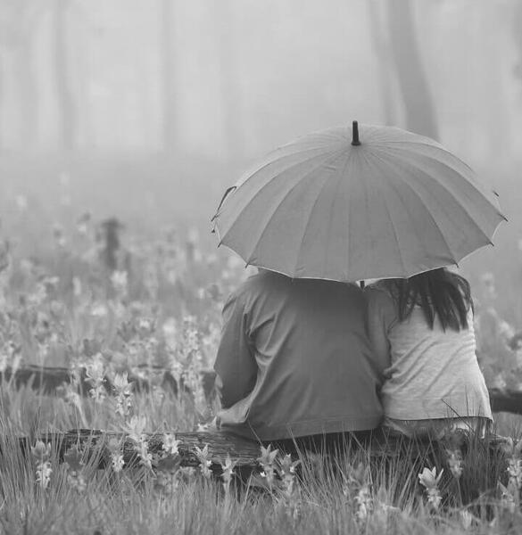 عکس هنری سیاه و سفید عاشقانه