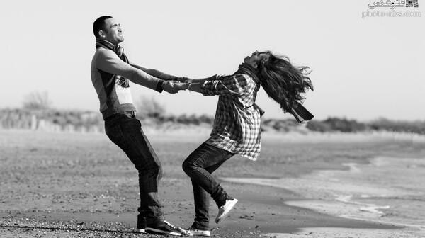 عکس هنری سیاه و سفید عاشقانه