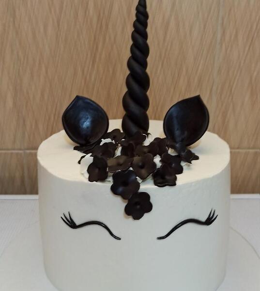 عکس کیک سیاه ساده