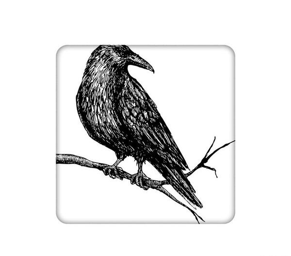 عکس کلاغ سیاه سفید