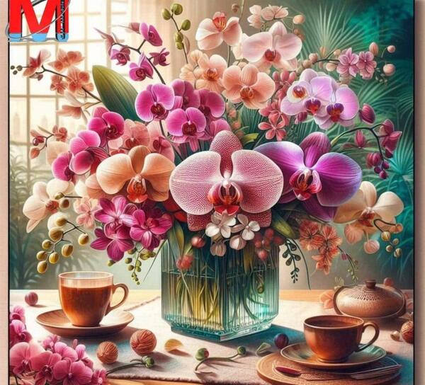 عکس گل ارکیده قرمز