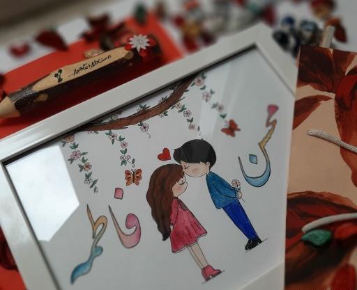 عکس نقاشی طراحی عاشقانه
