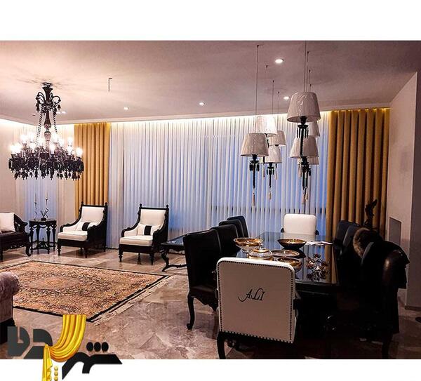 عکس مدل پردهای جدید پذیرایی پانچ