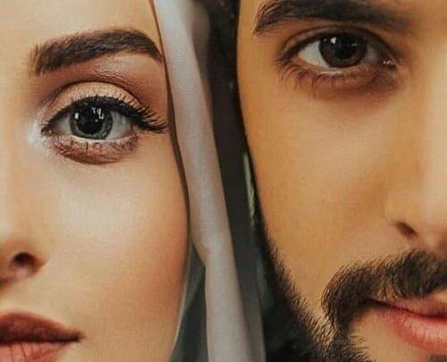 عکس عاشقانه چشم دونفره