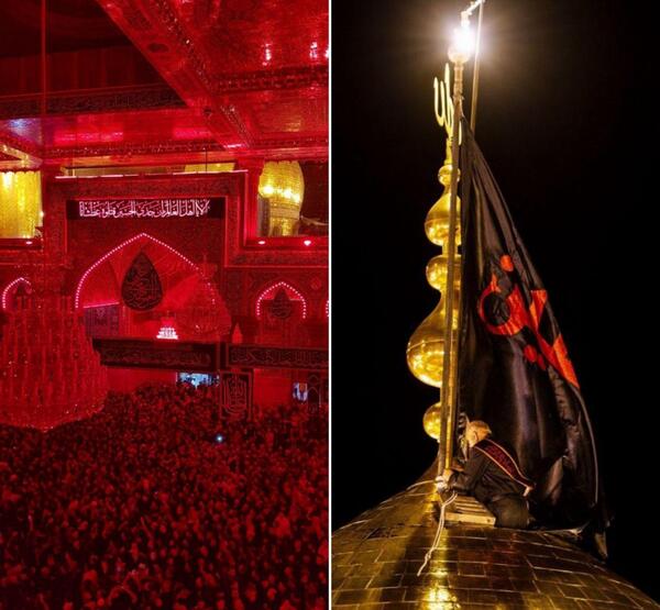 عکس سیاه پوش حرم امام حسین