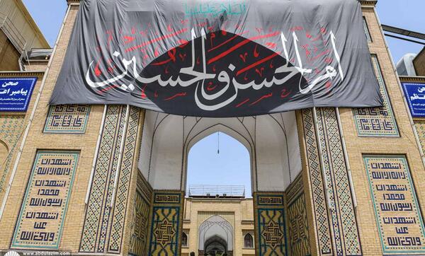 عکس سیاه پوش حرم امام حسین