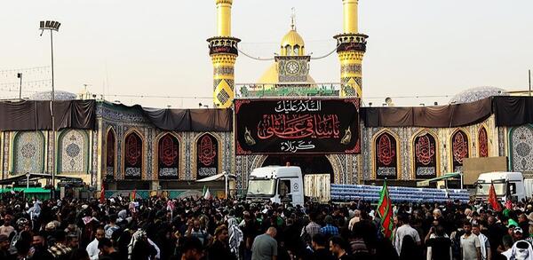 عکس سیاه پوش حرم امام حسین