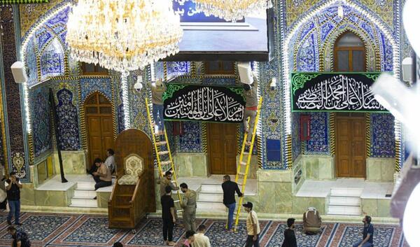 عکس سیاه پوش حرم امام حسین