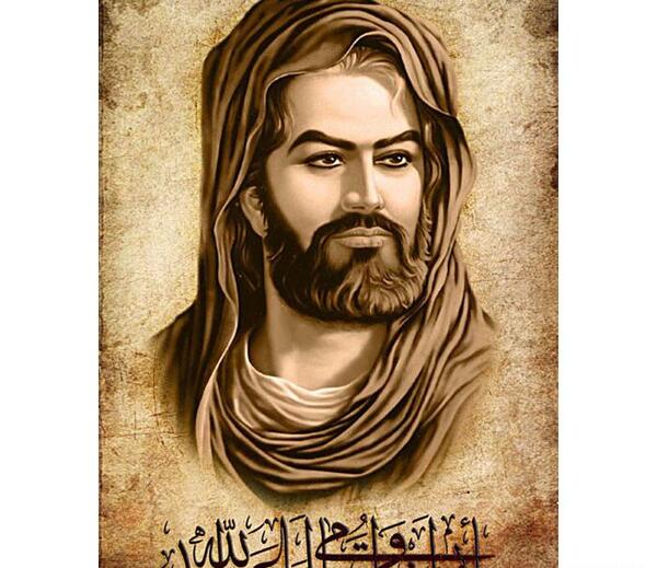 عکس سیاه قلم امام حسین