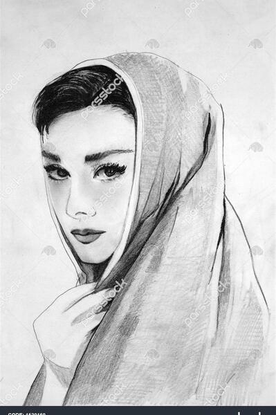 عکس عاشقانه طراحی شده با مداد