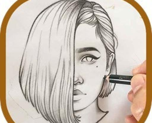 عکس عاشقانه طراحی شده با مداد