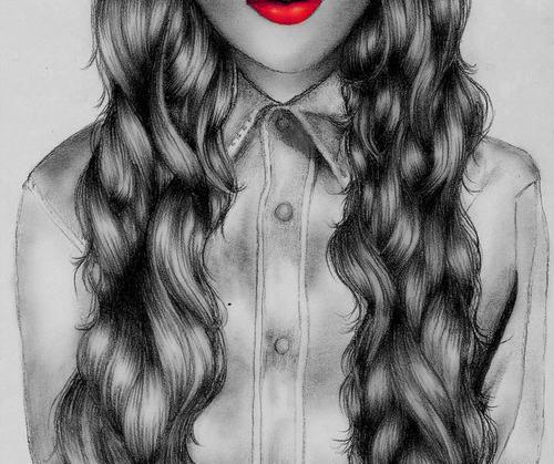 عکس عاشقانه طراحی شده با مداد