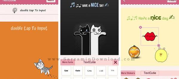 اپ عکس نوشته ساز برای ایفون