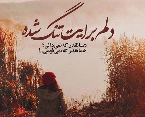 عکس نوشته در مورد دلتنگی یار